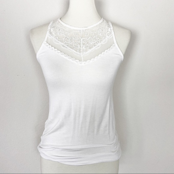 White Lace Tank Top White Size M New - Picture 3 of 6